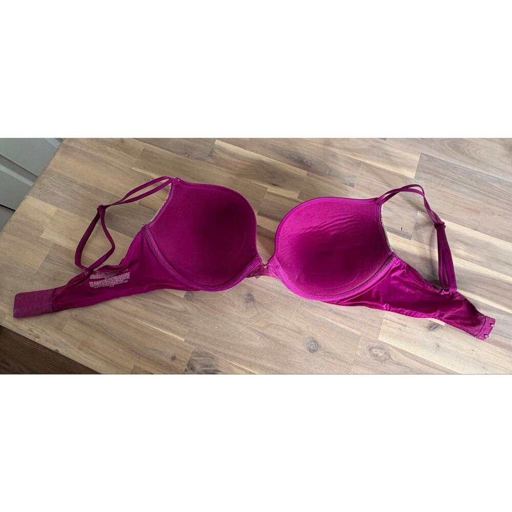 Victoria's Secret Hot Fuchsia Lace Very Sexy Push-Up Bra 36D Festival Lingerie - Picture 6 of 9